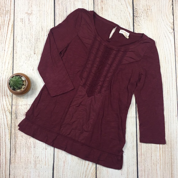 Anthropologie Tops - [Meadow Rue] Anthropologie Lace Detail Top XS